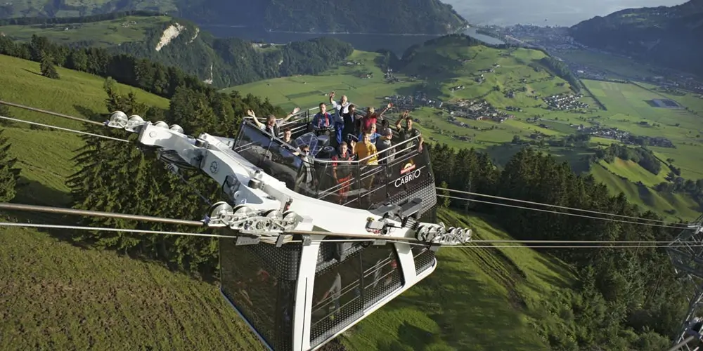 Bergbahn-Eldorado in der Zentralschweiz 4 Bergbahn CabriO Stanserhorn