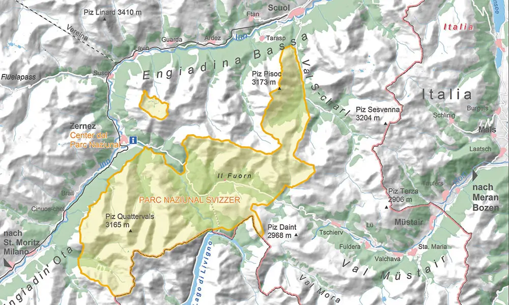 Nationalpark Swizzer – ein Gründungspionier 3 Nationalpark Swizzer Übersichtskarte