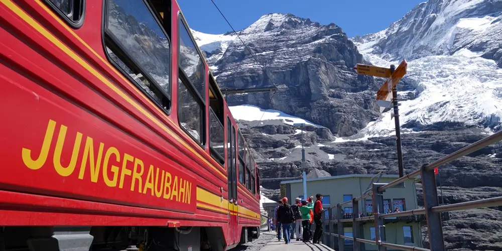 Top of Europe am Jungfraujoch 4 Jungfrau Region Schweiz Bahnhof