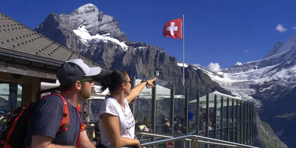 Top of Europe am Jungfraujoch 2 Jungfrau Eiger Nordwand
