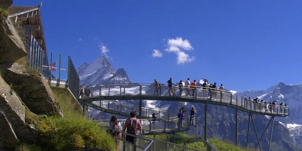 Top of Europe am Jungfraujoch 3 Jungfrau First Cliff Walk