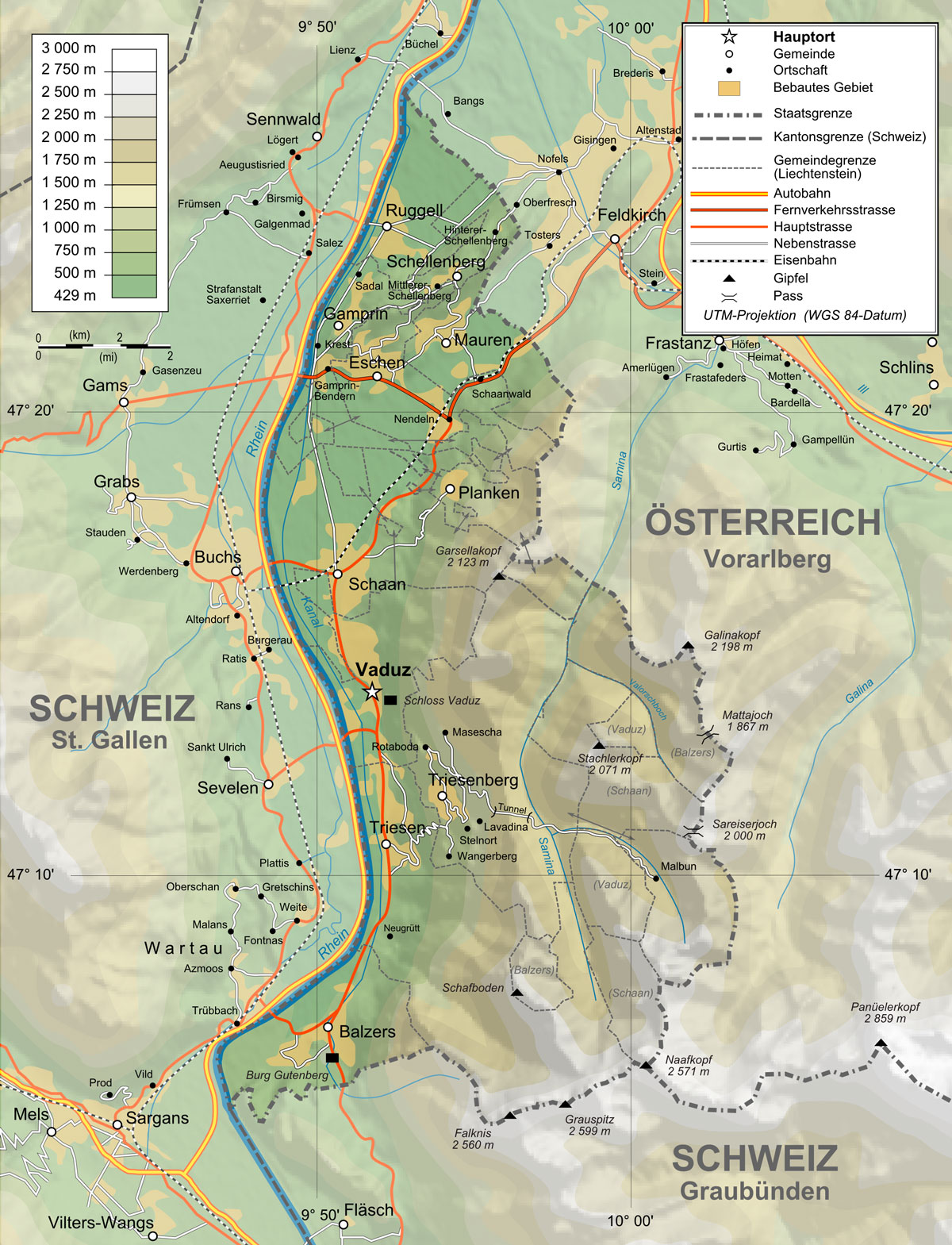 Die Alpen im Fürstentum Liechtenstein 2 Fürstentum Liechtenstein Alpen